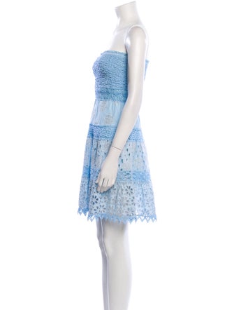 Temptation Positano Lace Pattern Mini Dress