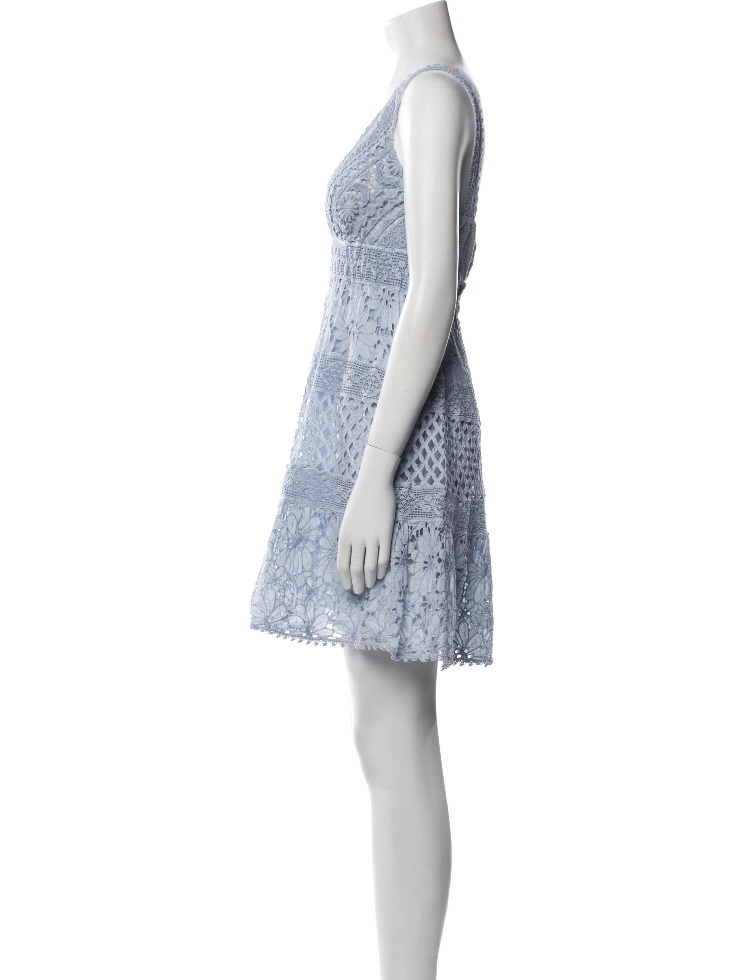 Temptation Positano Lace Pattern Mini Dress