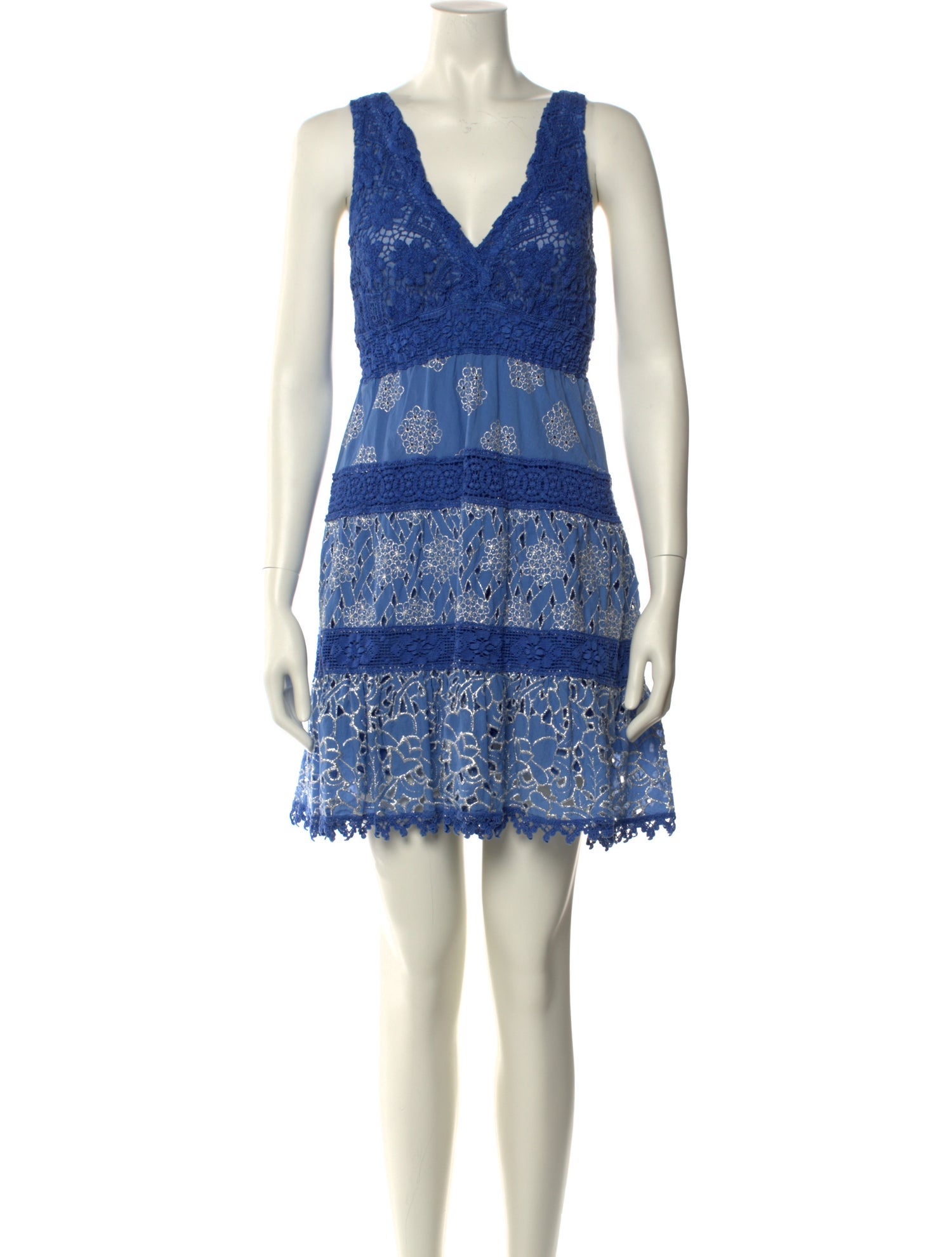 Temptation Positano Lace Pattern Mini Dress