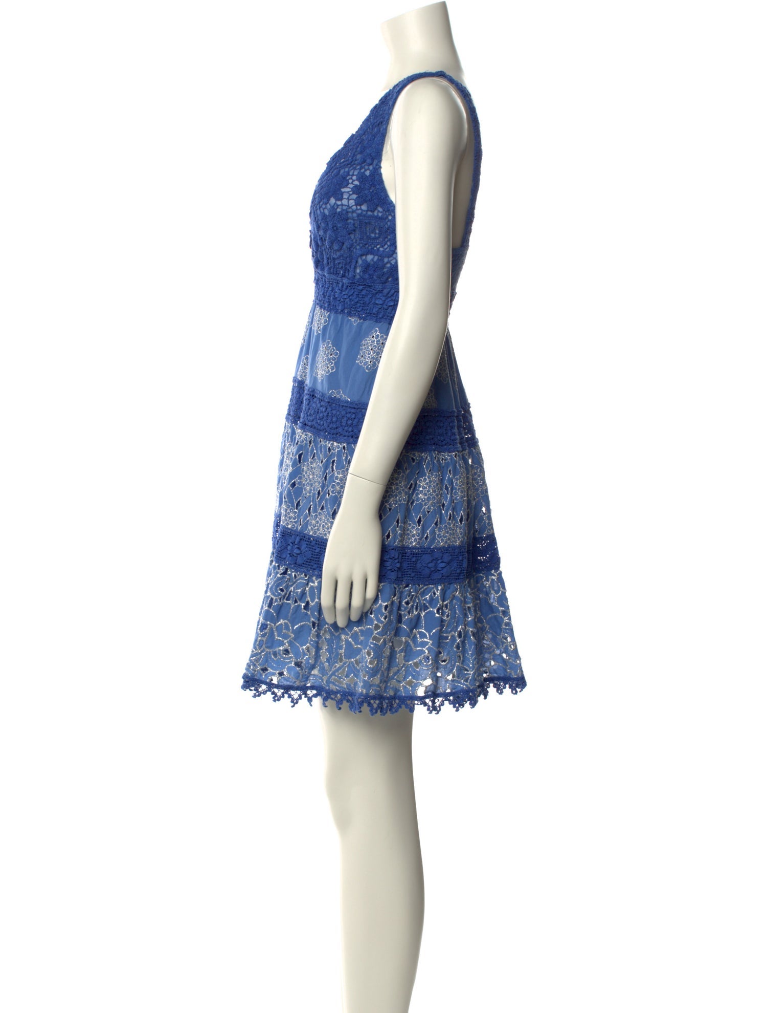 Temptation Positano Lace Pattern Mini Dress