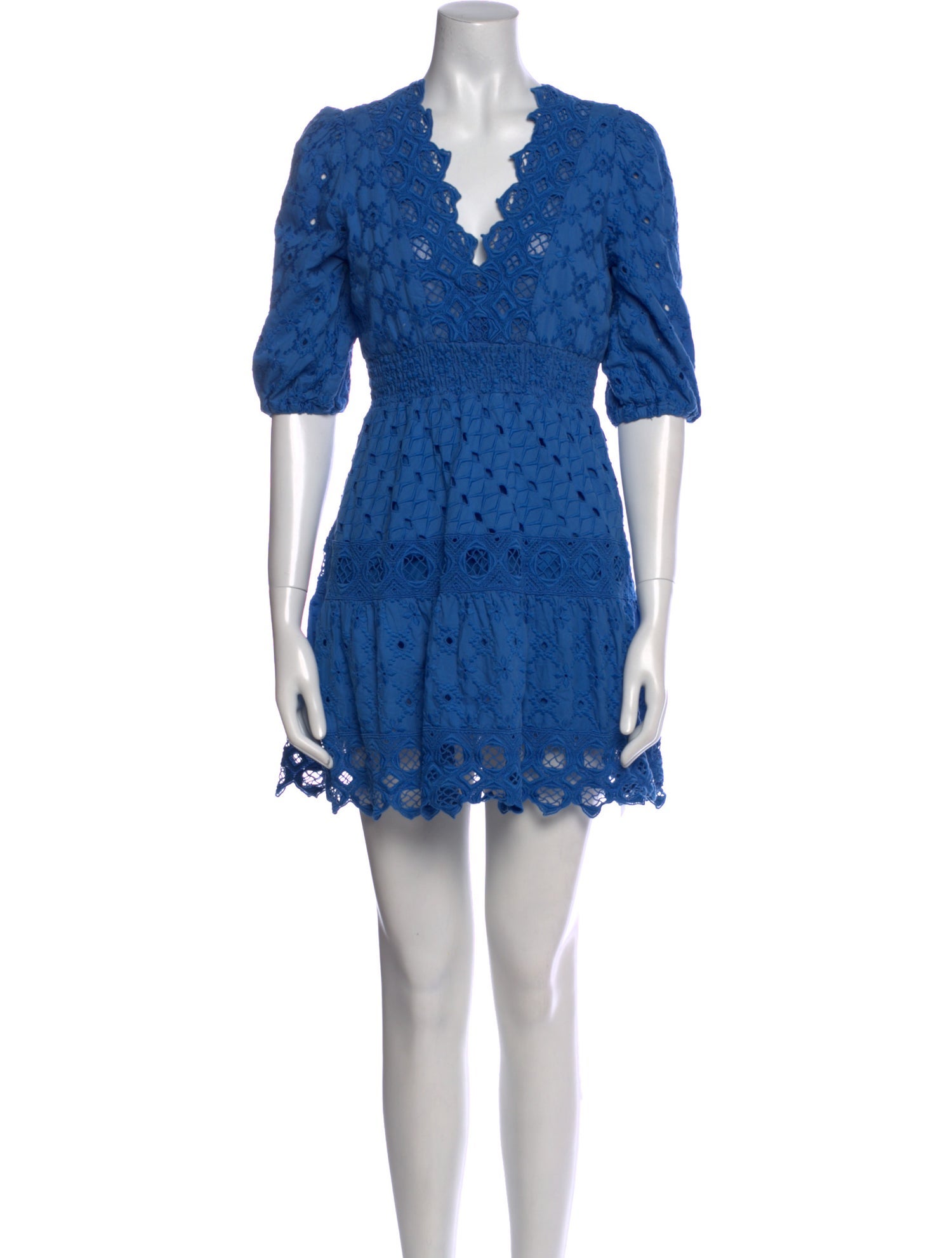 Temptation Positano Lace Pattern Mini Dress