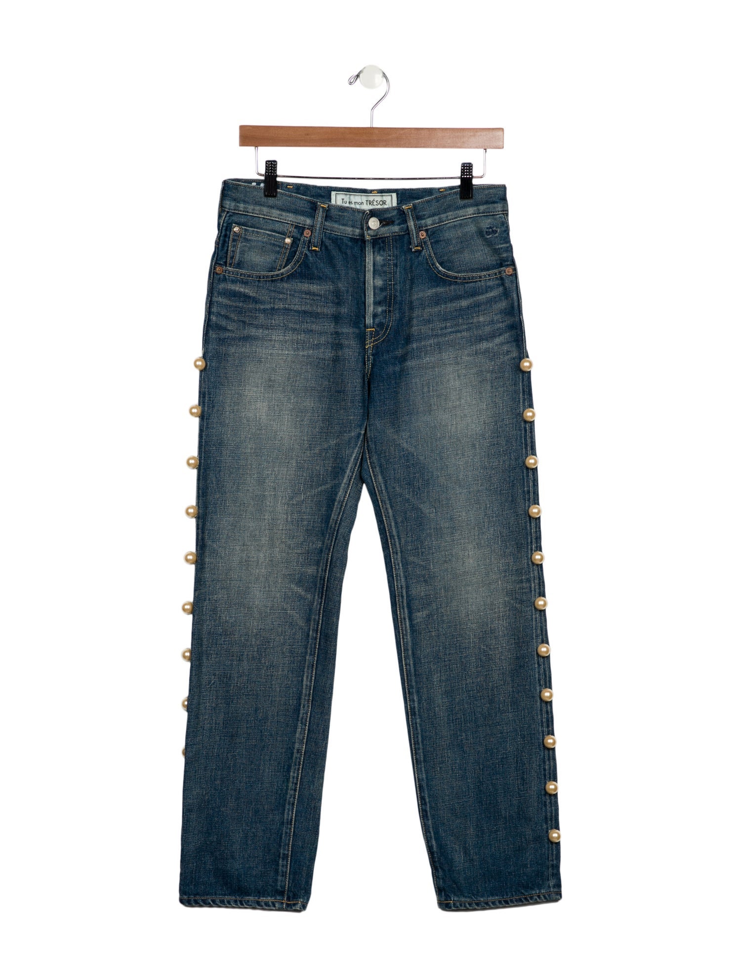 Tu es mon TRÉSOR Mid-Rise Straight Leg Jeans