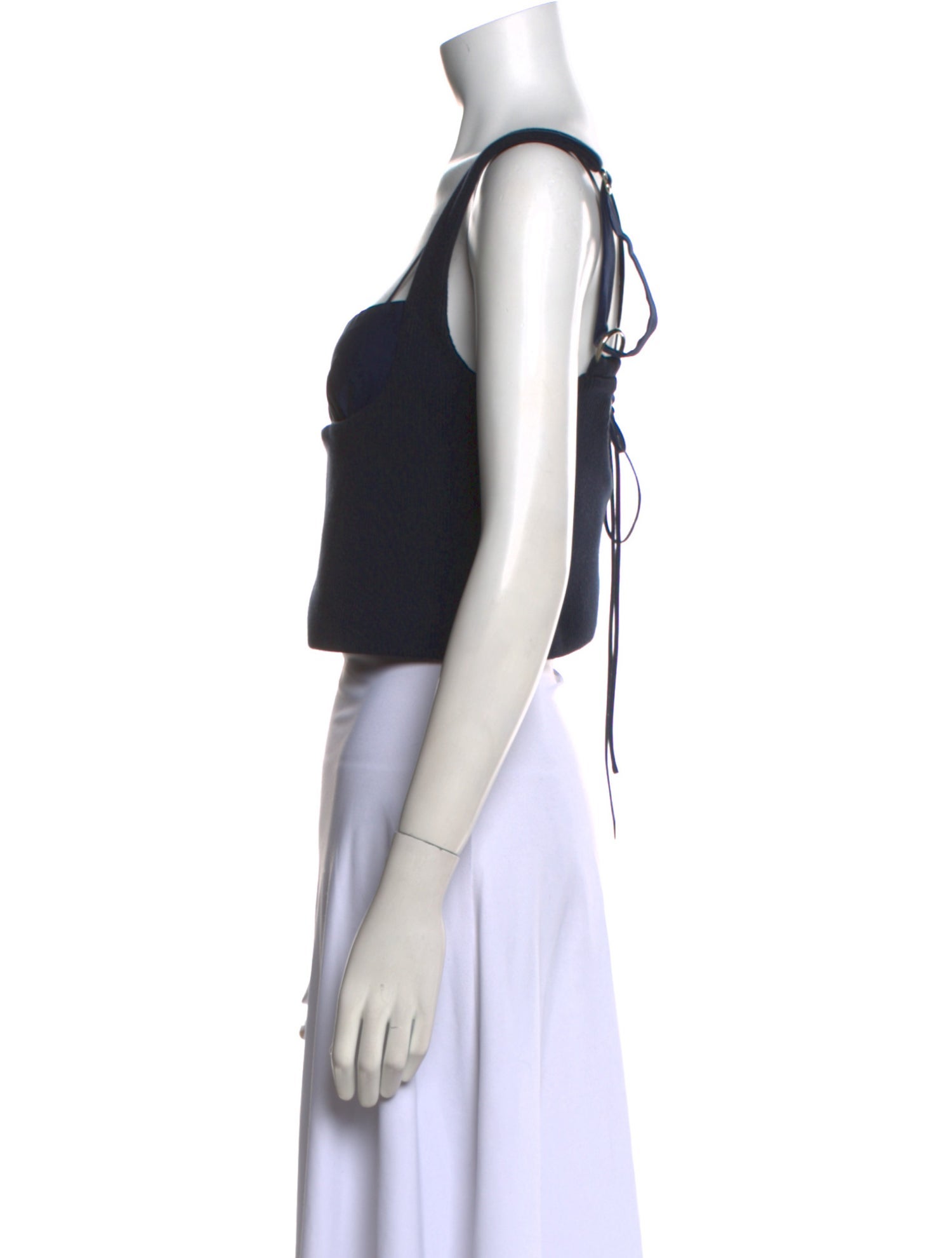 TAE PARK Square Neckline Sleeveless Crop Top