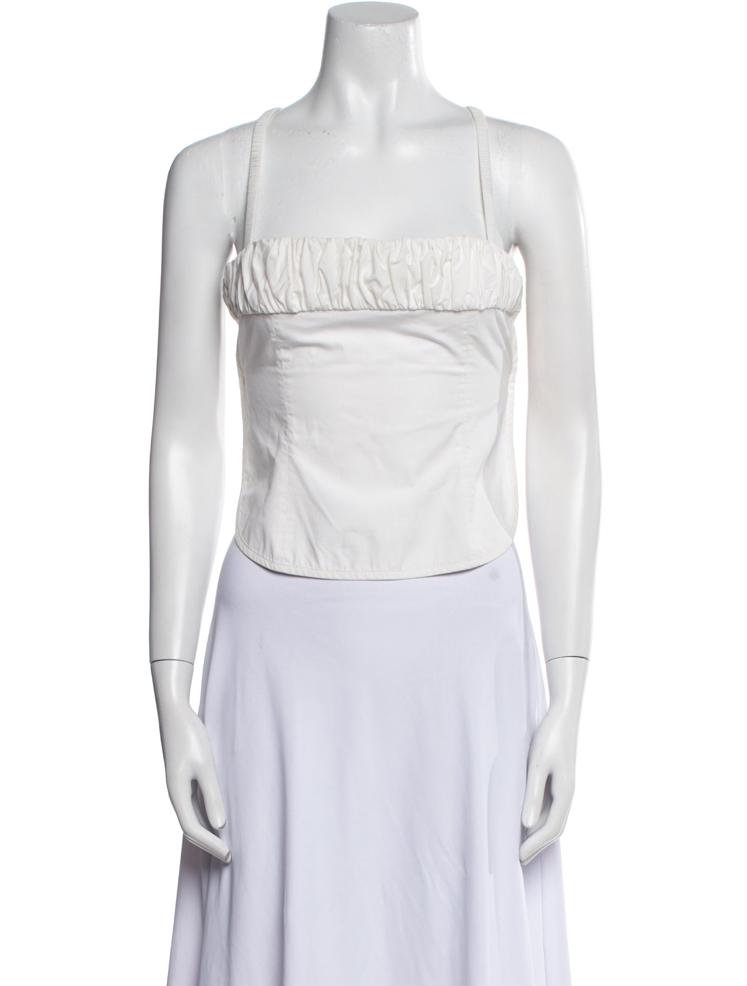 TAE PARK Square Neckline Sleeveless Crop Top