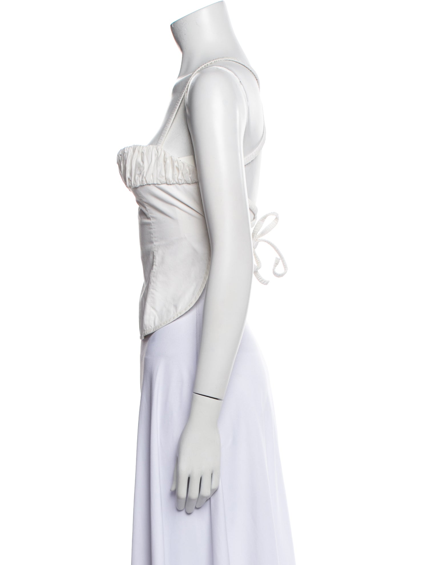 TAE PARK Square Neckline Sleeveless Crop Top