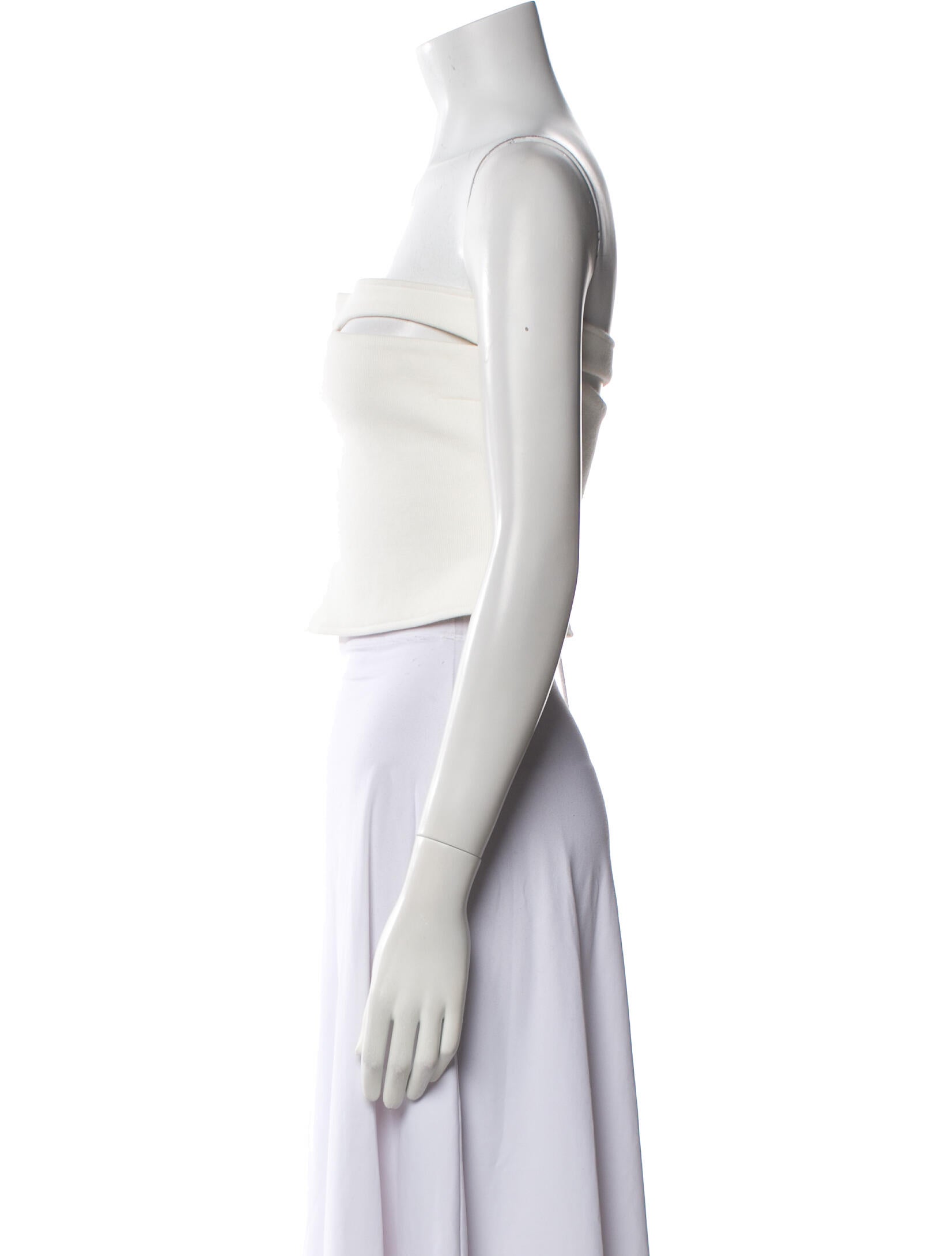 TAE PARK Strapless Crop Top