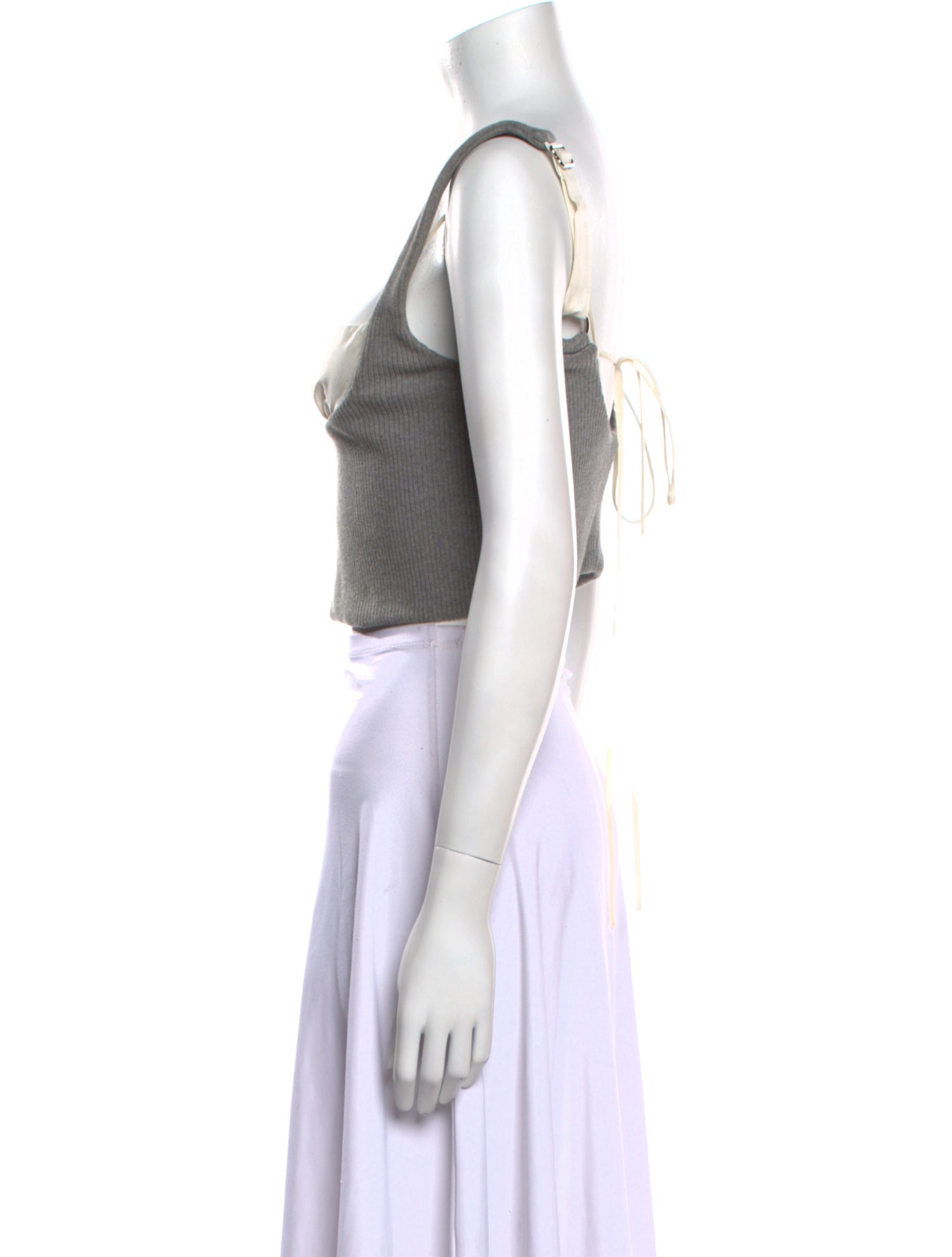 TAE PARK Square Neckline Sleeveless Crop Top