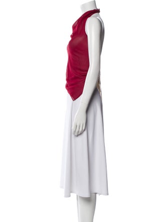 TAE PARK Silk Halterneck Crop Top