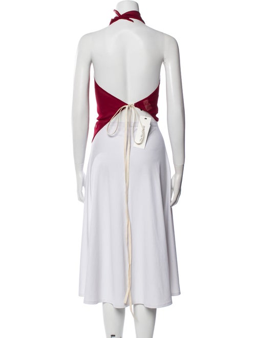 TAE PARK Silk Halterneck Crop Top