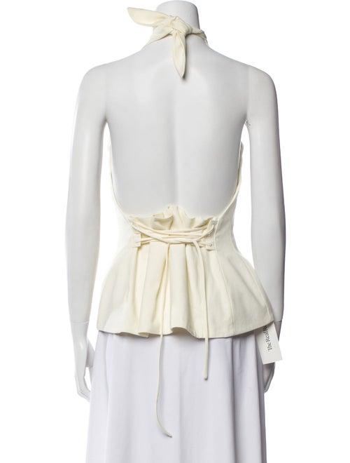 TAE PARK Silk Halterneck Crop Top