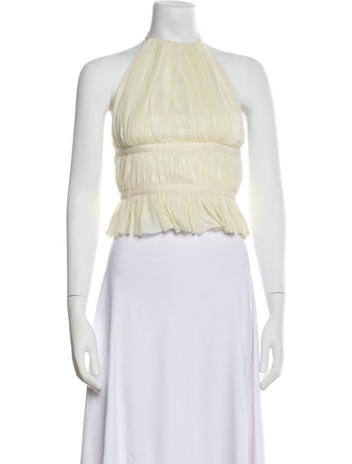 TAE PARK Silk Halterneck Crop Top