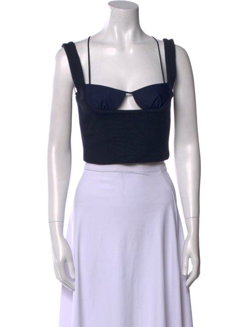 TAE PARK Square Neckline Sleeveless Crop Top