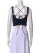 TAE PARK Square Neckline Sleeveless Crop Top