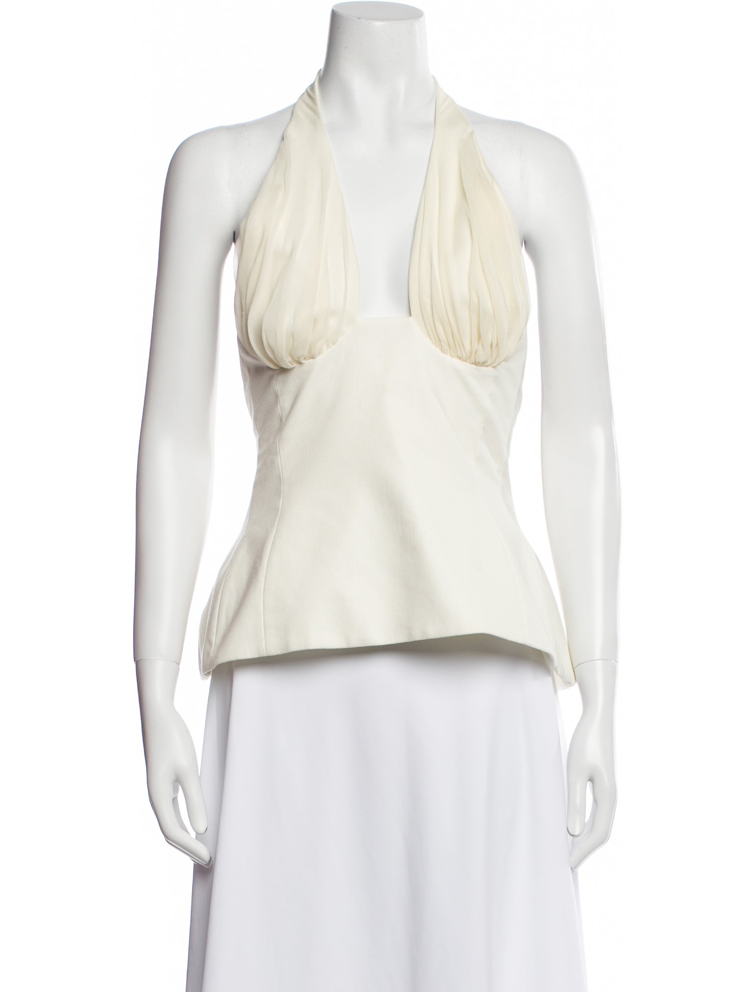 TAE PARK Silk Halterneck Top