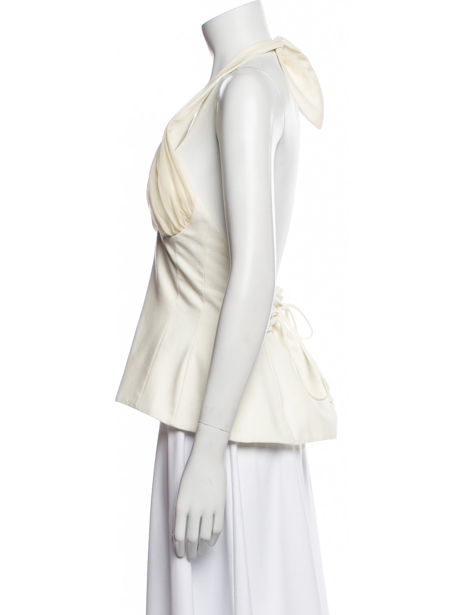 TAE PARK Silk Halterneck Top