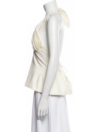 TAE PARK Silk Halterneck Top