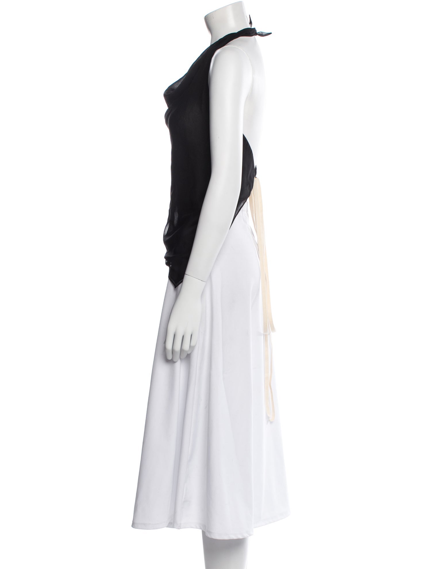 TAE PARK Silk Cowl Neck Top