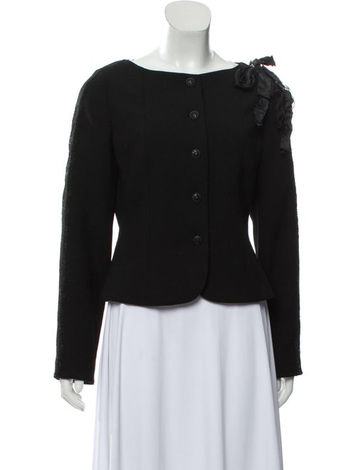 Teri Jon Light-Weight Wool Jacket Black