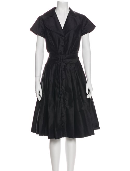Teri Jon Midi Length Dress Black