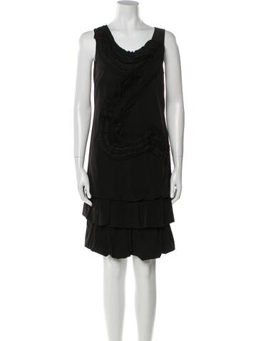 Teri Jon Dresses Cowl Neck Knee-Length Dress US 2 | XS