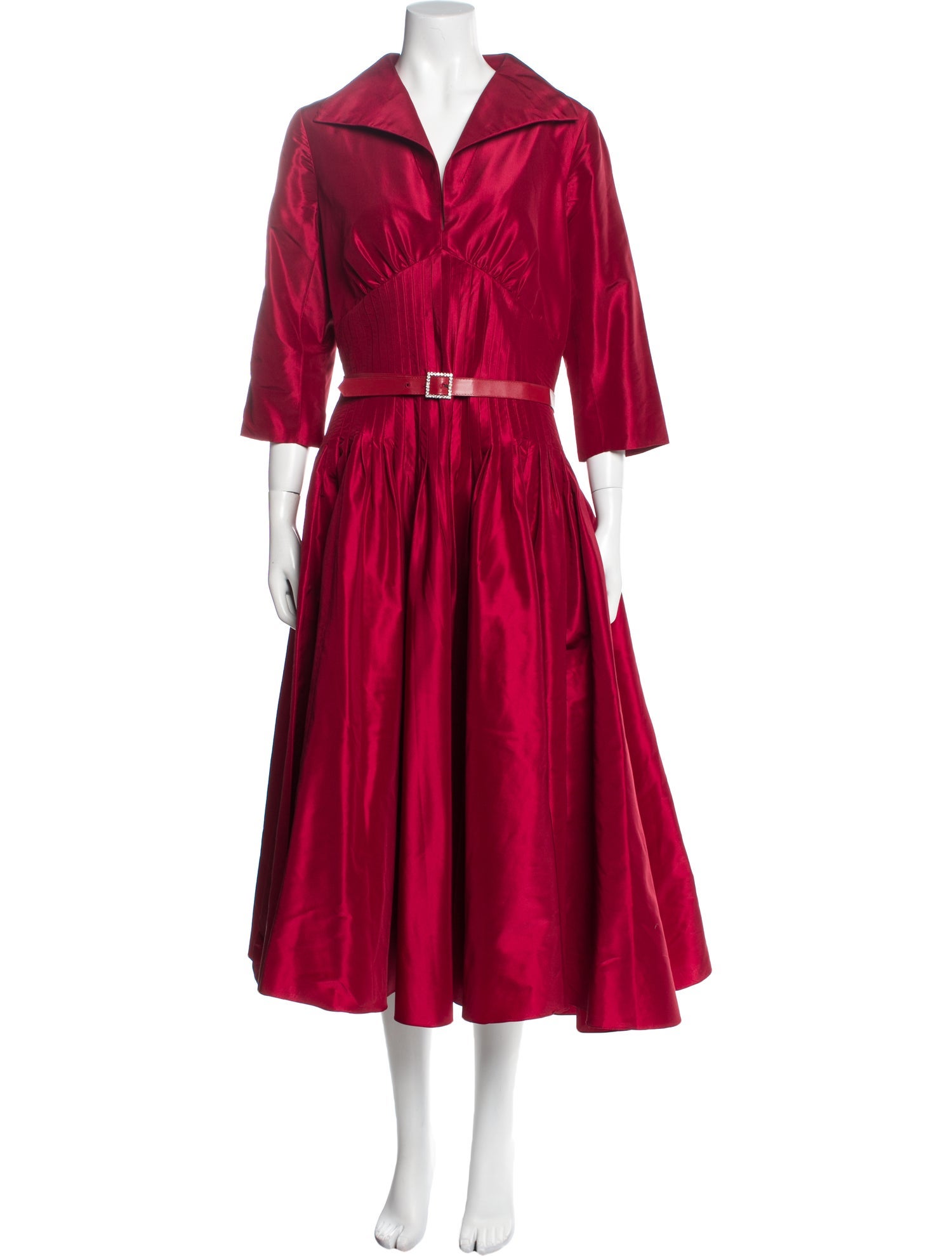 Teri Jon VNeck Long Dress Red Dresses, Clothing WTERJ22415 The