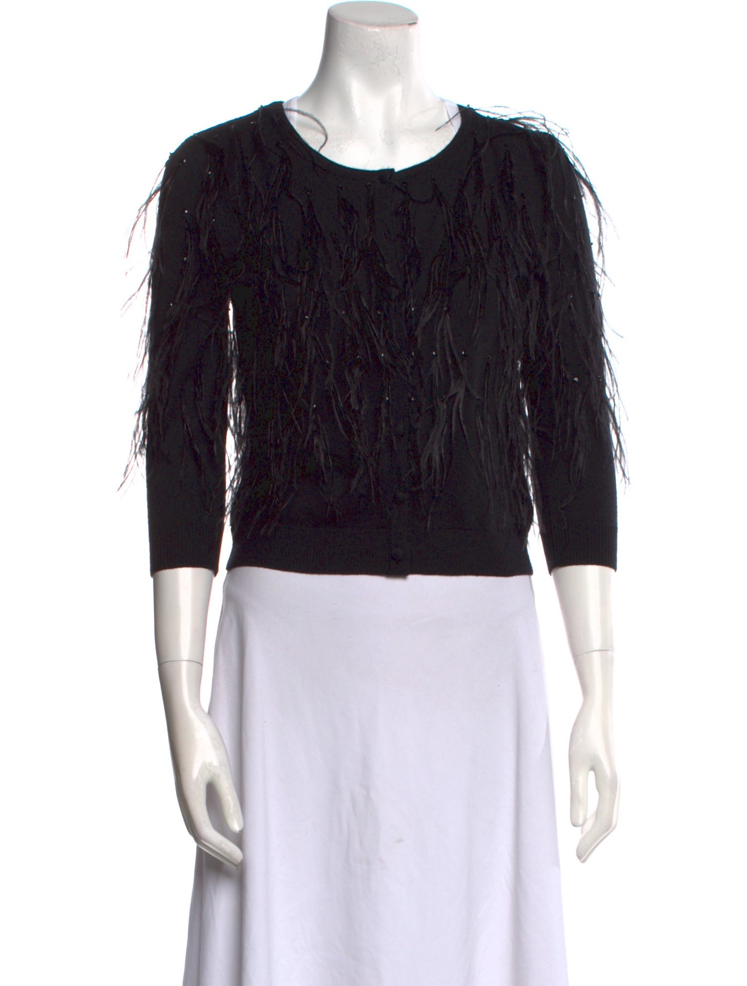 Teri Jon Cashwool Scoop Neck Sweater