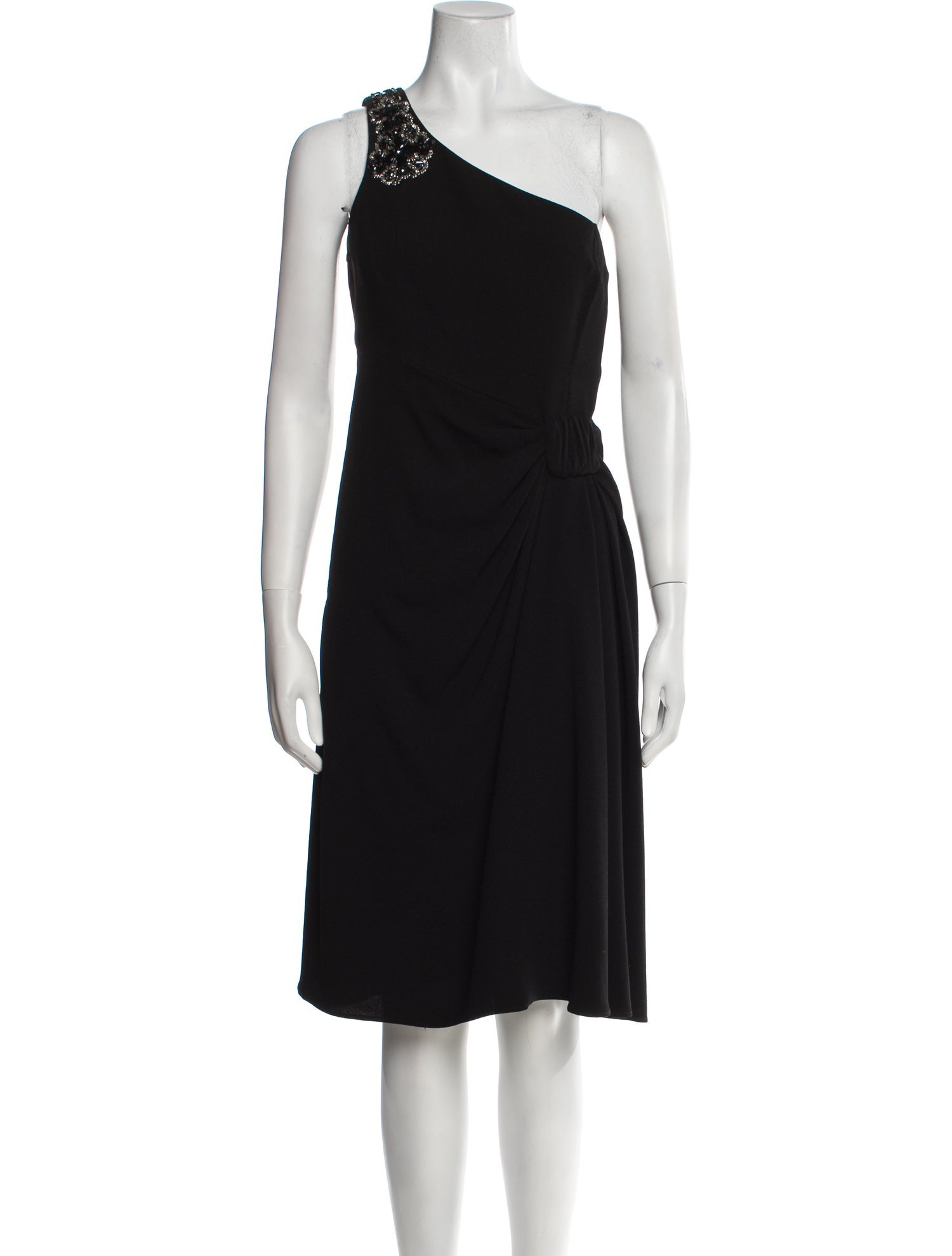 Teri Jon One-Shoulder Knee-Length Dress