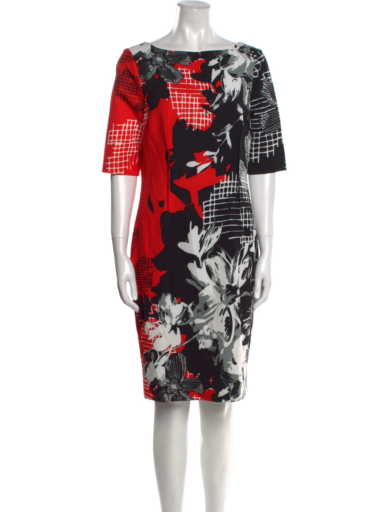 Teri Jon Silk Knee-Length Dress