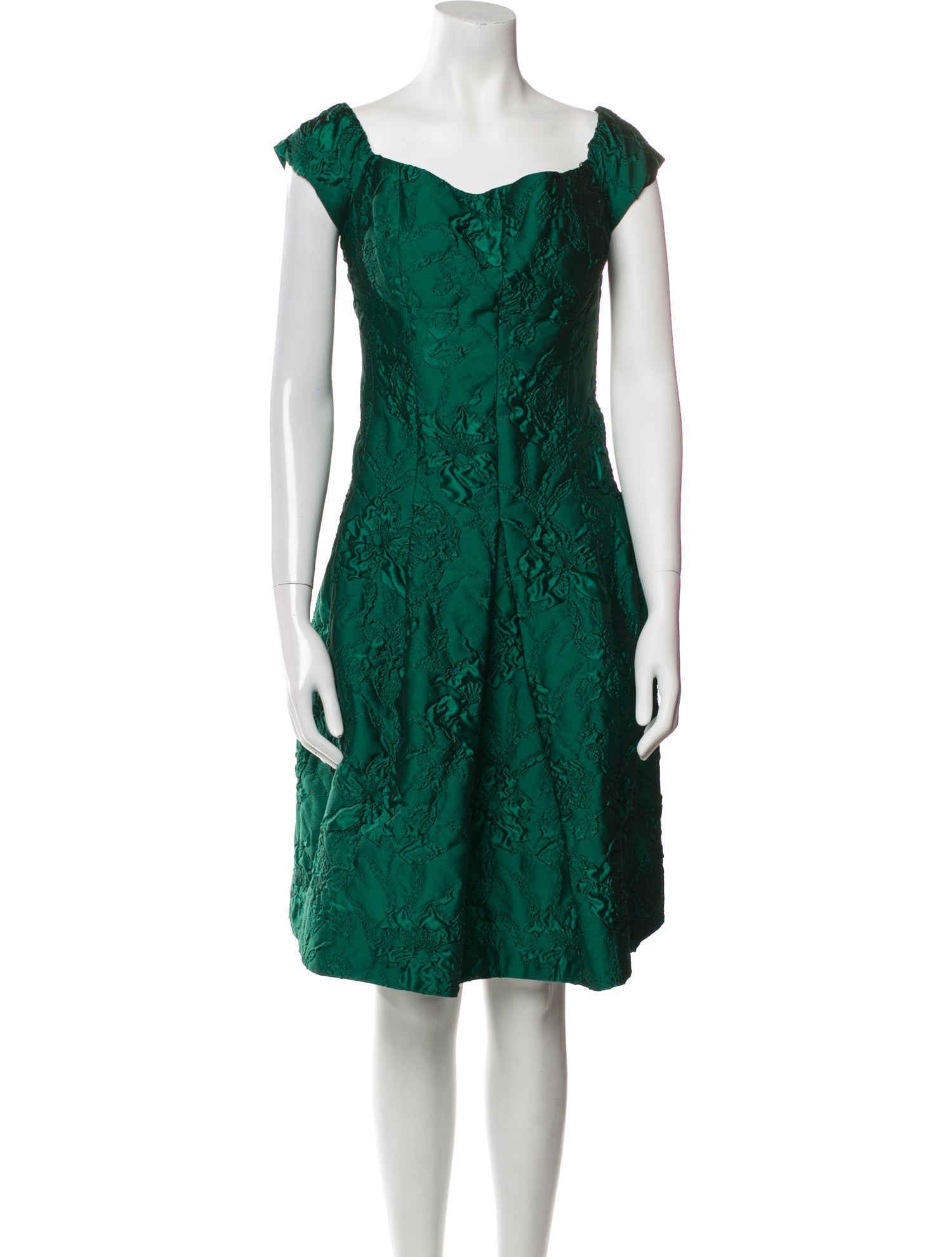 Teri Jon Printed Knee-Length Dress