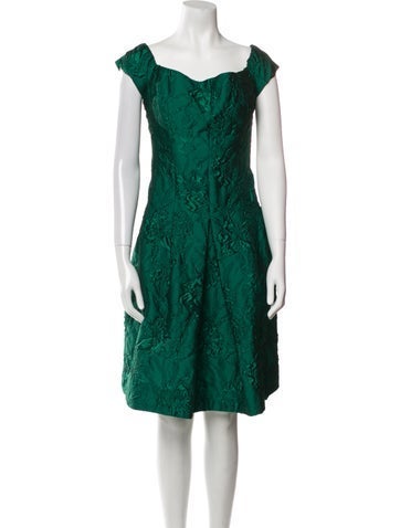 Teri Jon Dresses Printed Knee-Length Dress XL