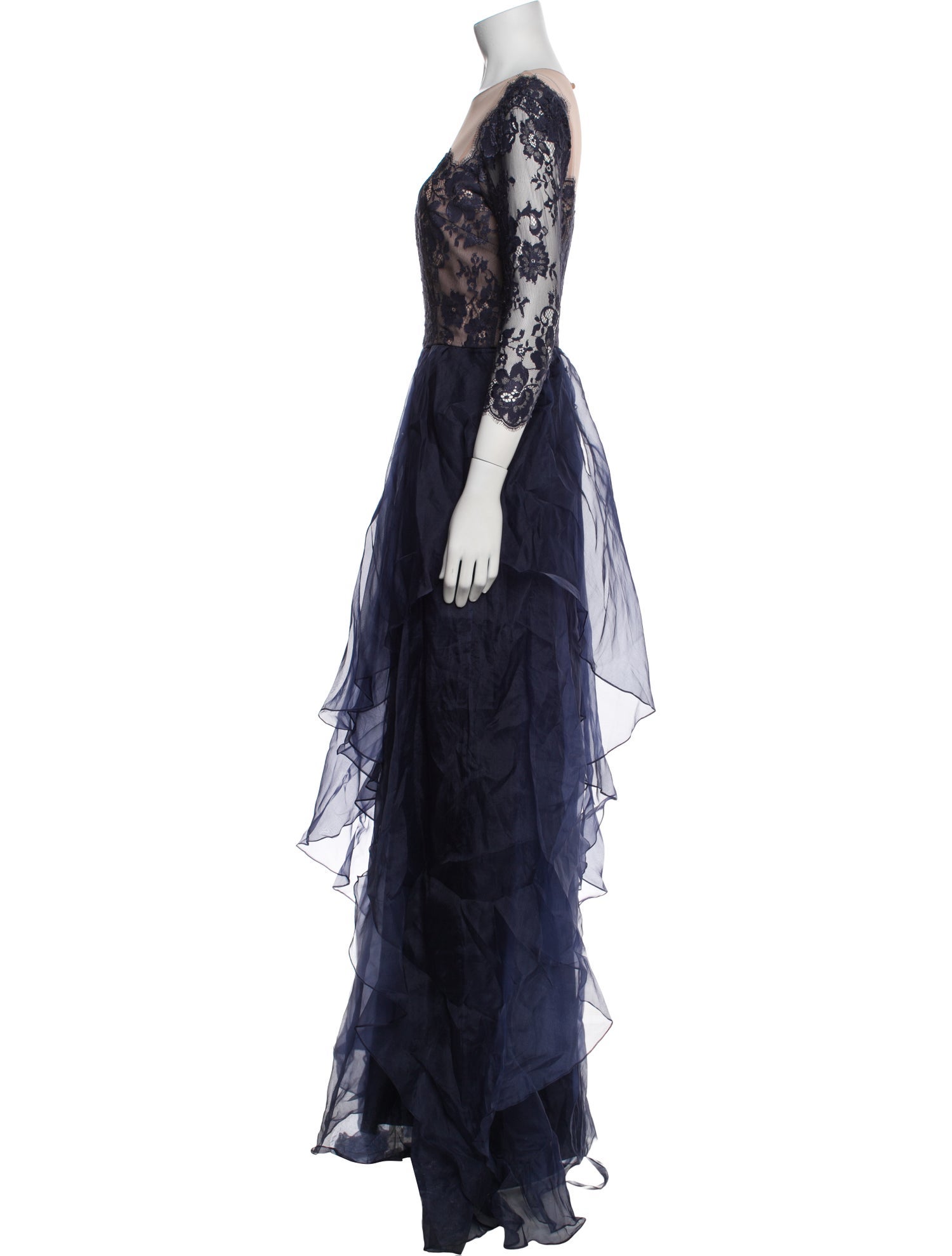 Teri Jon Silk Long Dress
