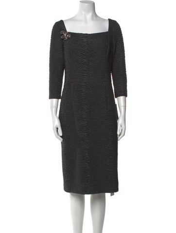 Teri Jon Dresses Square Neckline Knee-Length Dress XL