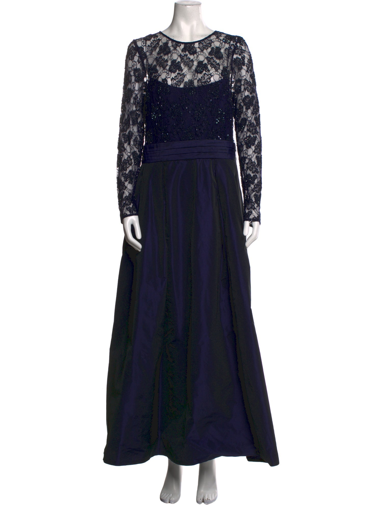 Teri Jon Lace Pattern Long Dress