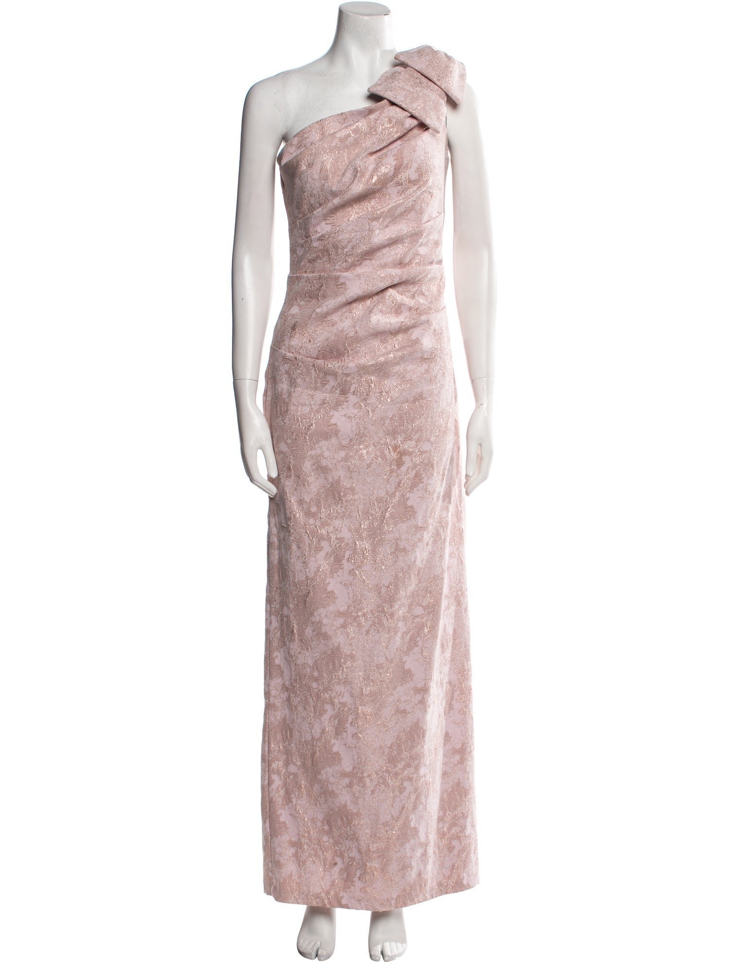 Teri Jon One-Shoulder Long Dress