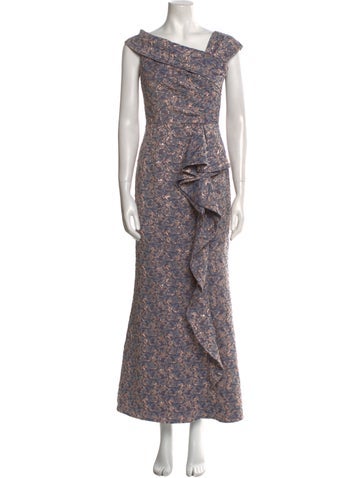 Teri Jon Dresses Patterned Long Dress US 4 | S