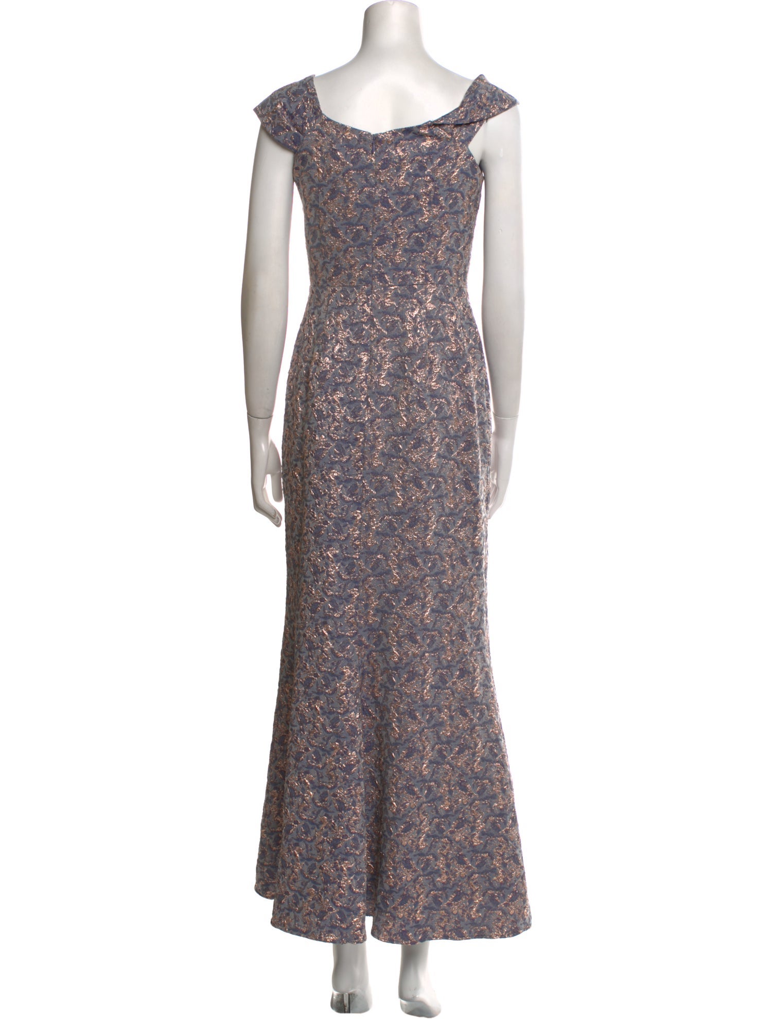 Teri Jon Patterned Long Dress