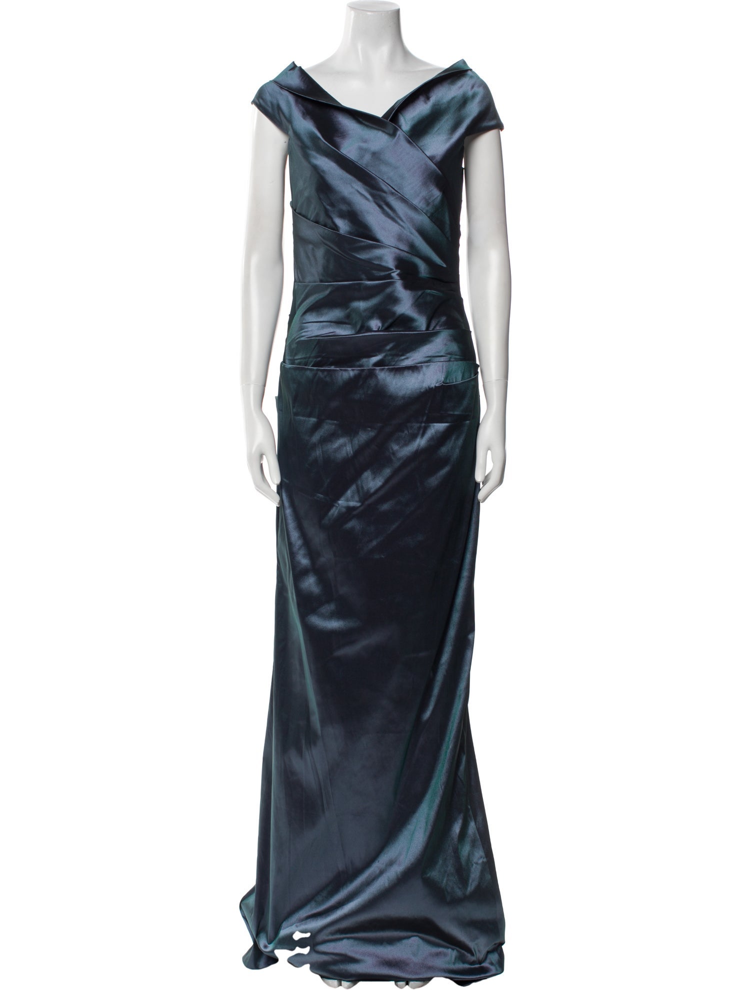 Teri Jon Cowl Neck Long Dress