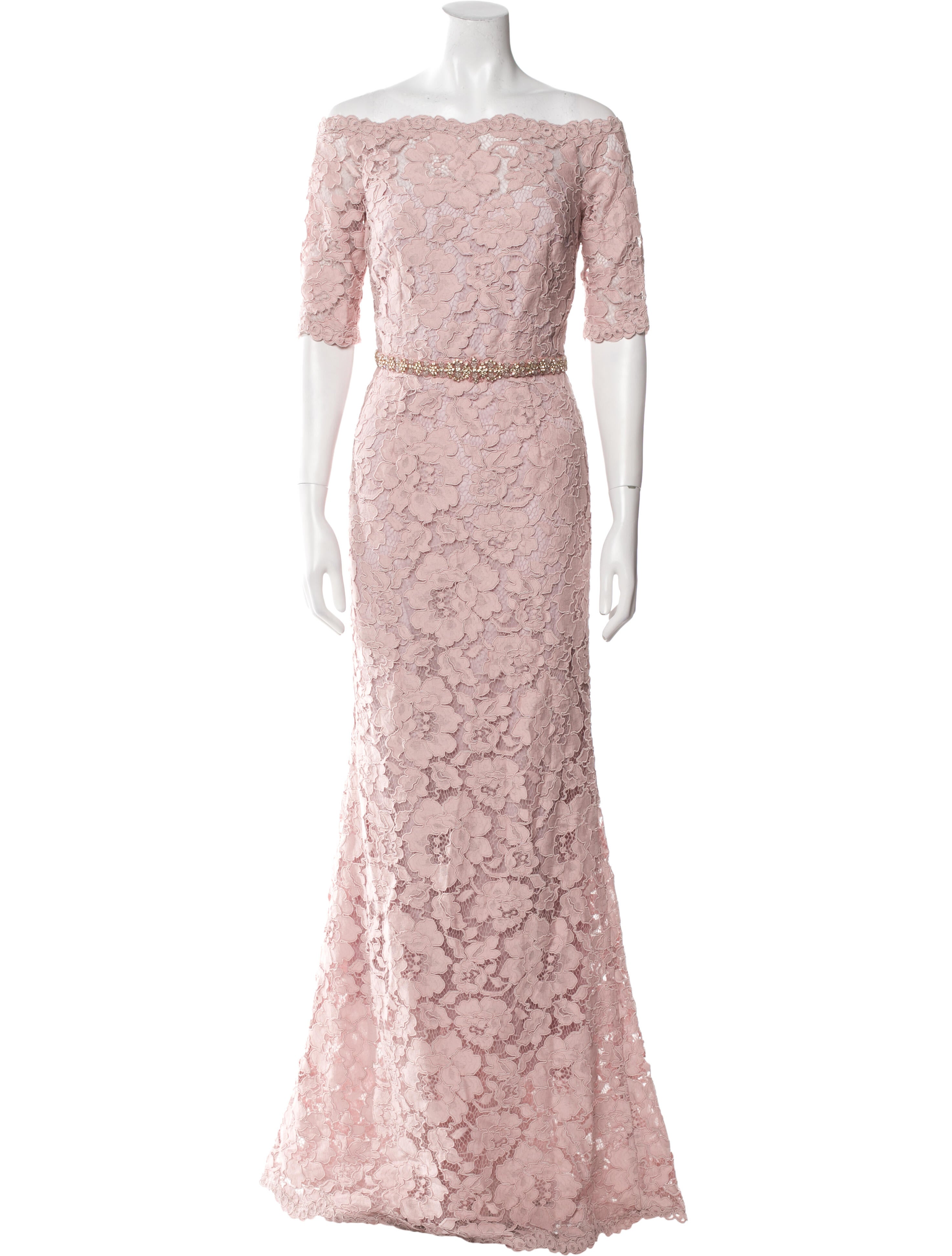 Teri Jon Lace Pattern Long Dress w/ Tags