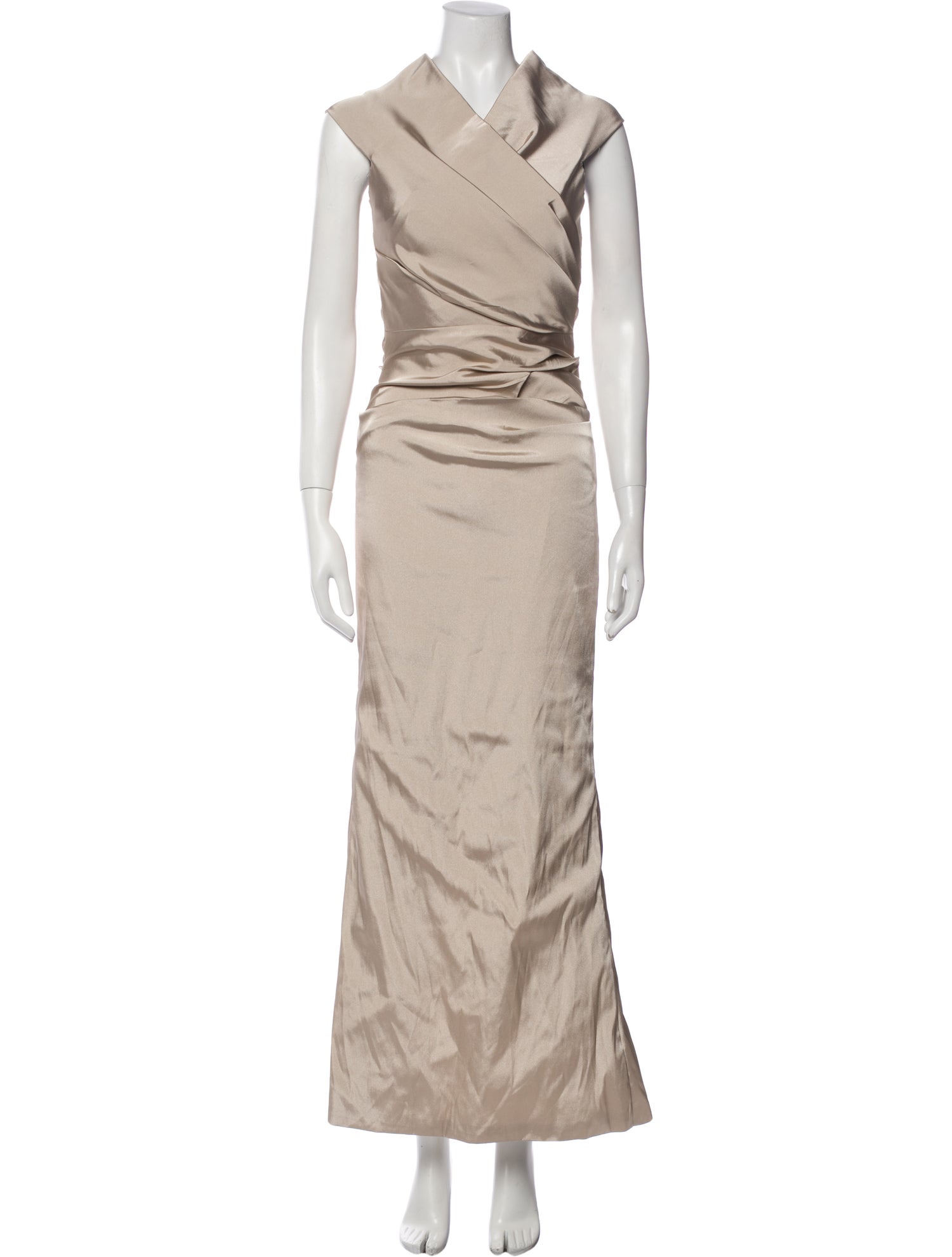 Teri Jon V-Neck Long Dress