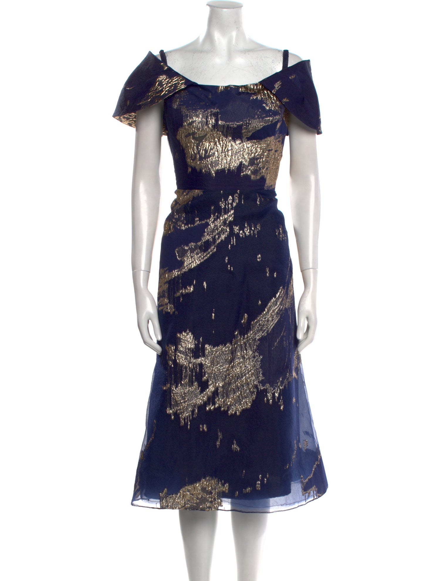 Teri Jon Printed Midi Length Dress