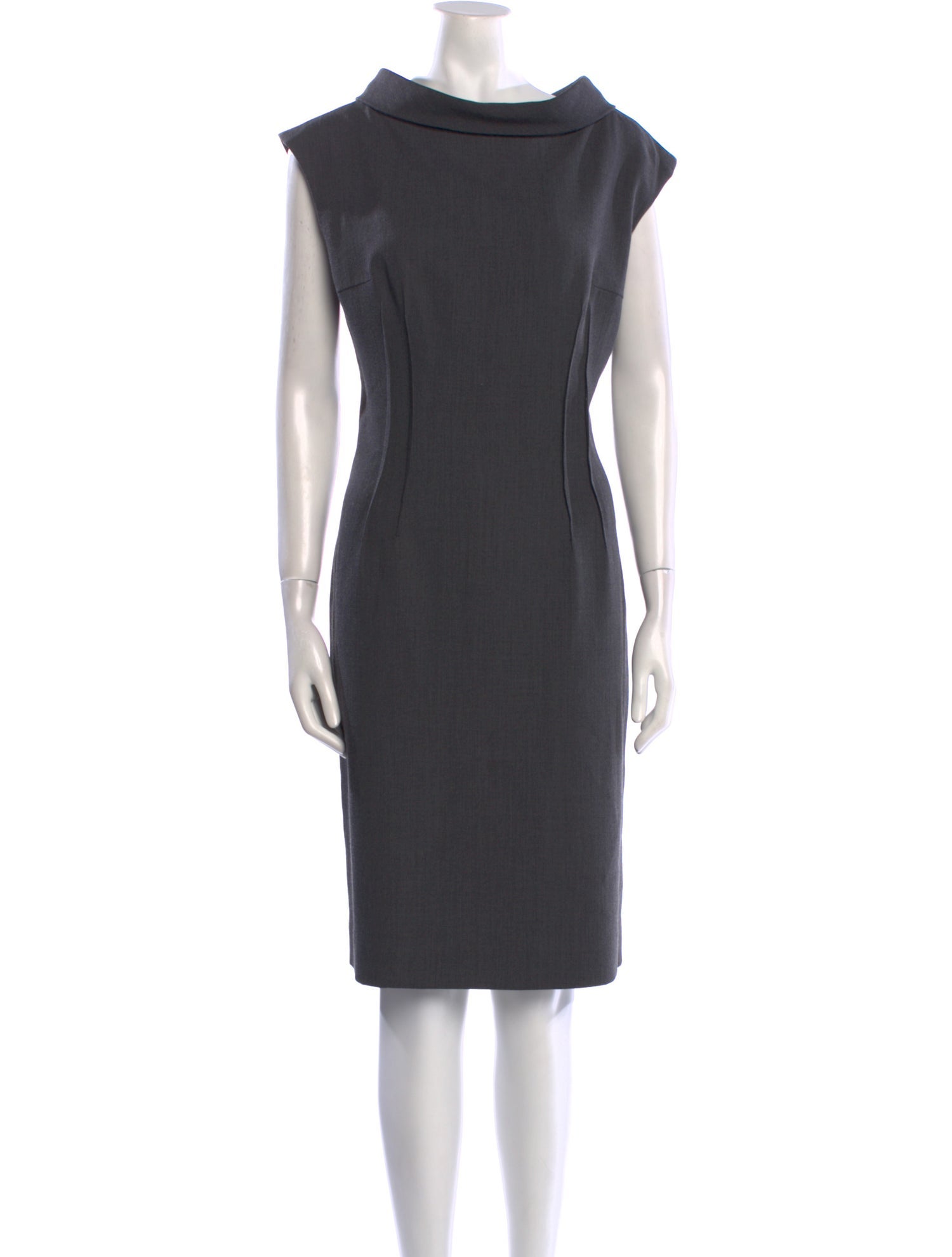 Teri Jon Cowl Neck Knee-Length Dress
