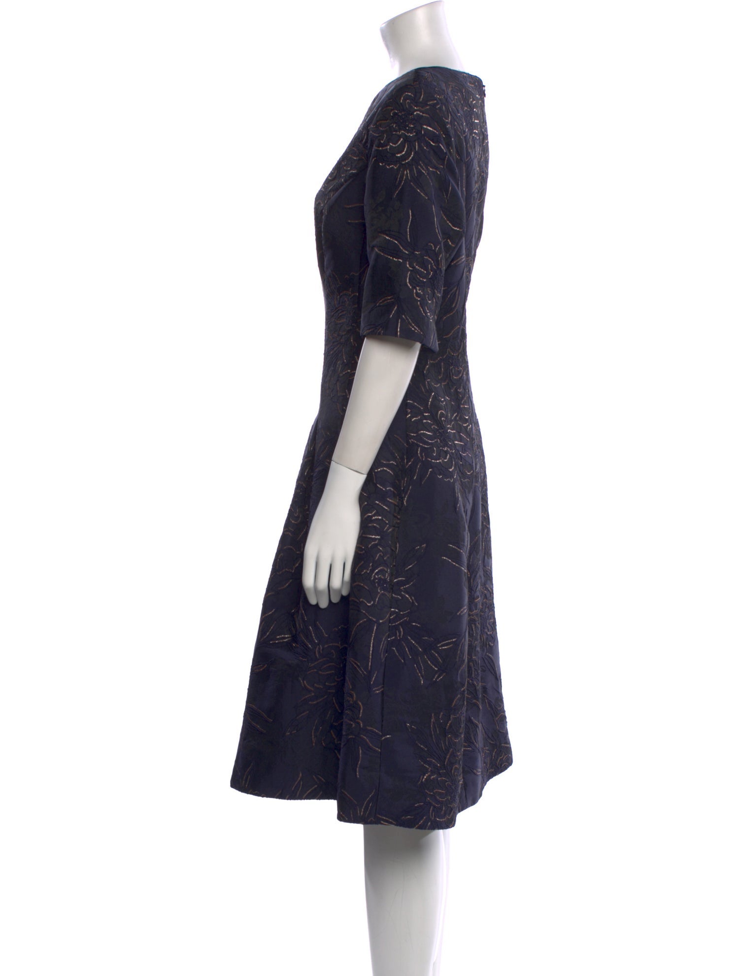 Teri Jon Printed Midi Length Dress