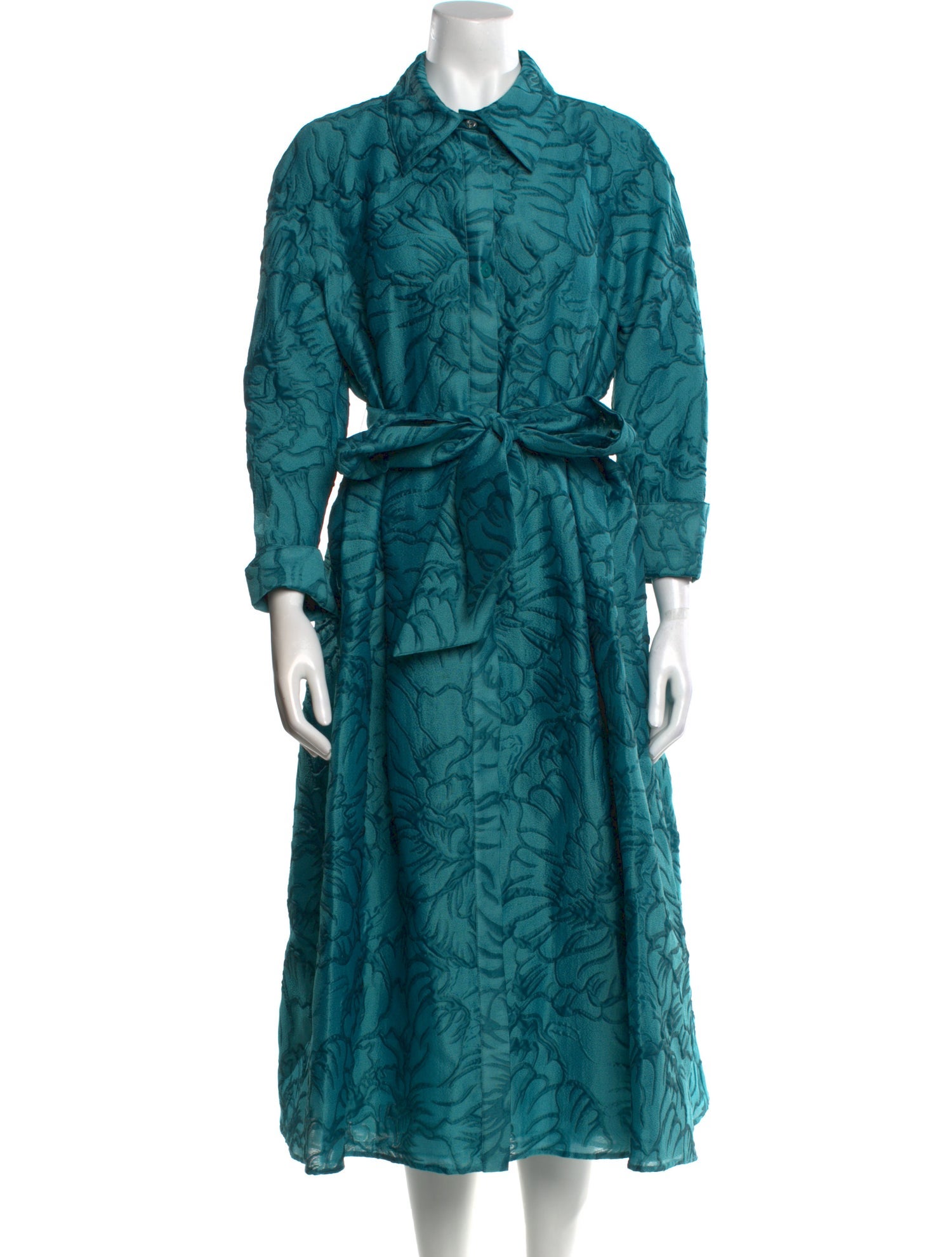 Teri Jon Printed Midi Length Dress