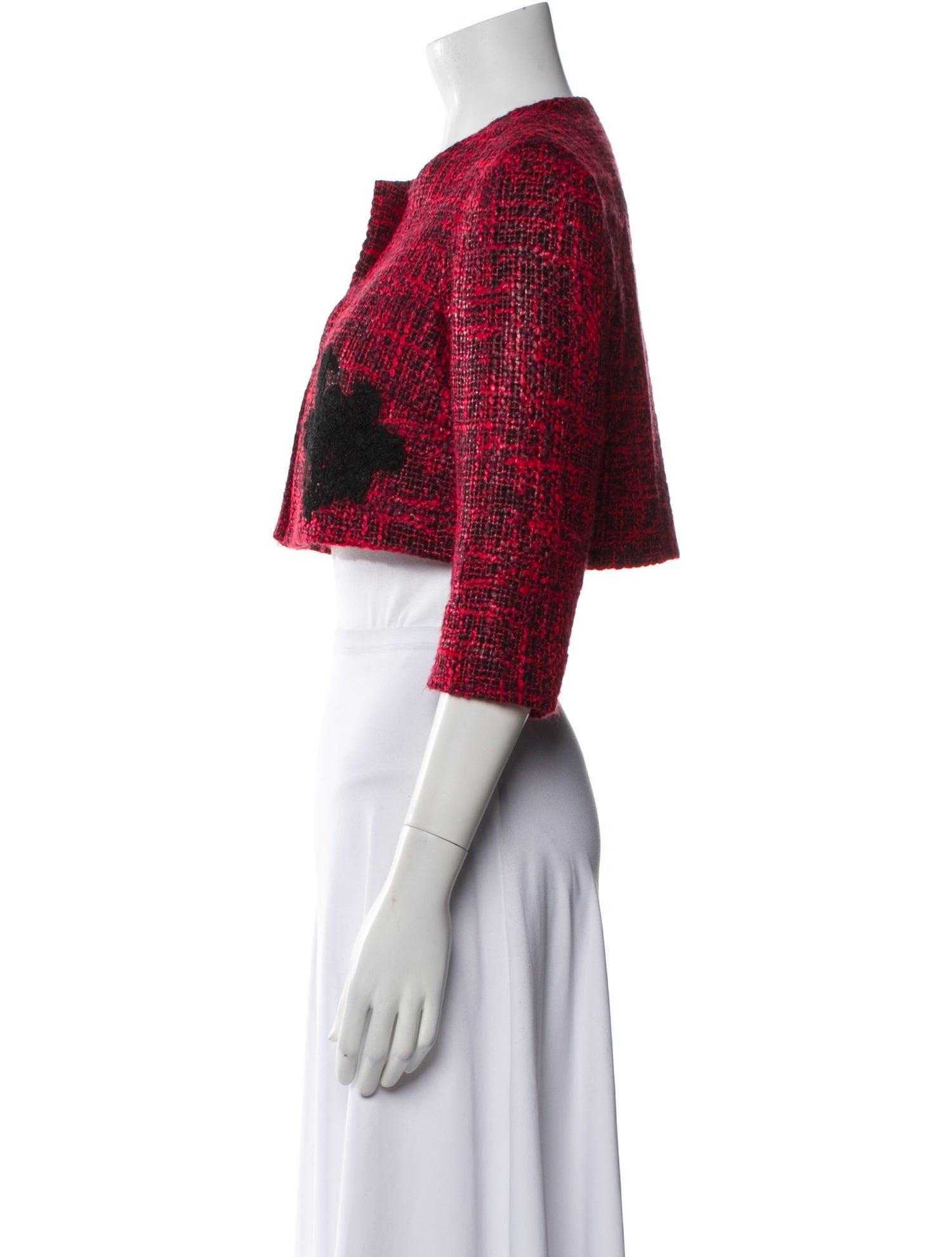 Teri Jon Wool Tweed Pattern Bolero