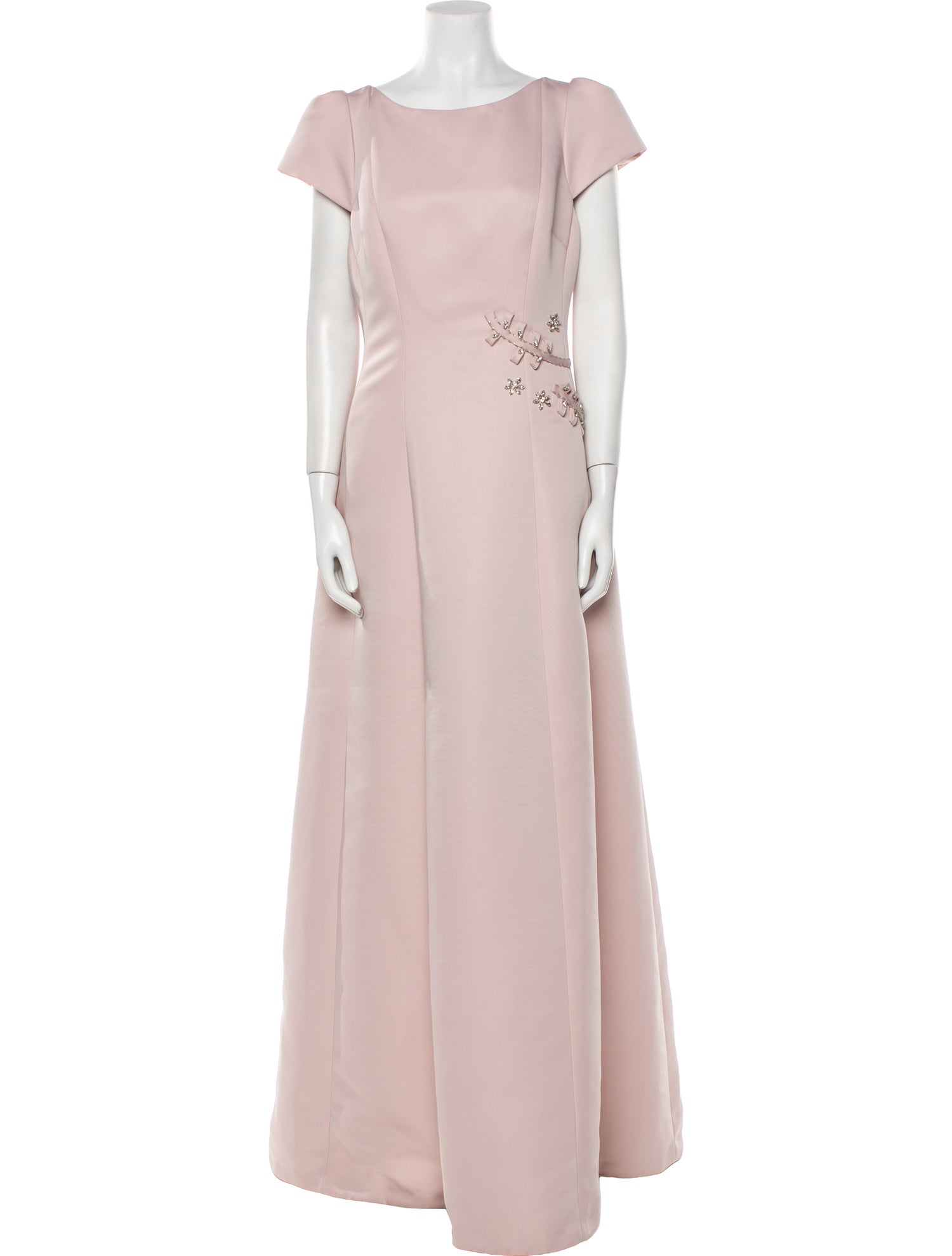 Teri Jon Scoop Neck Long Dress