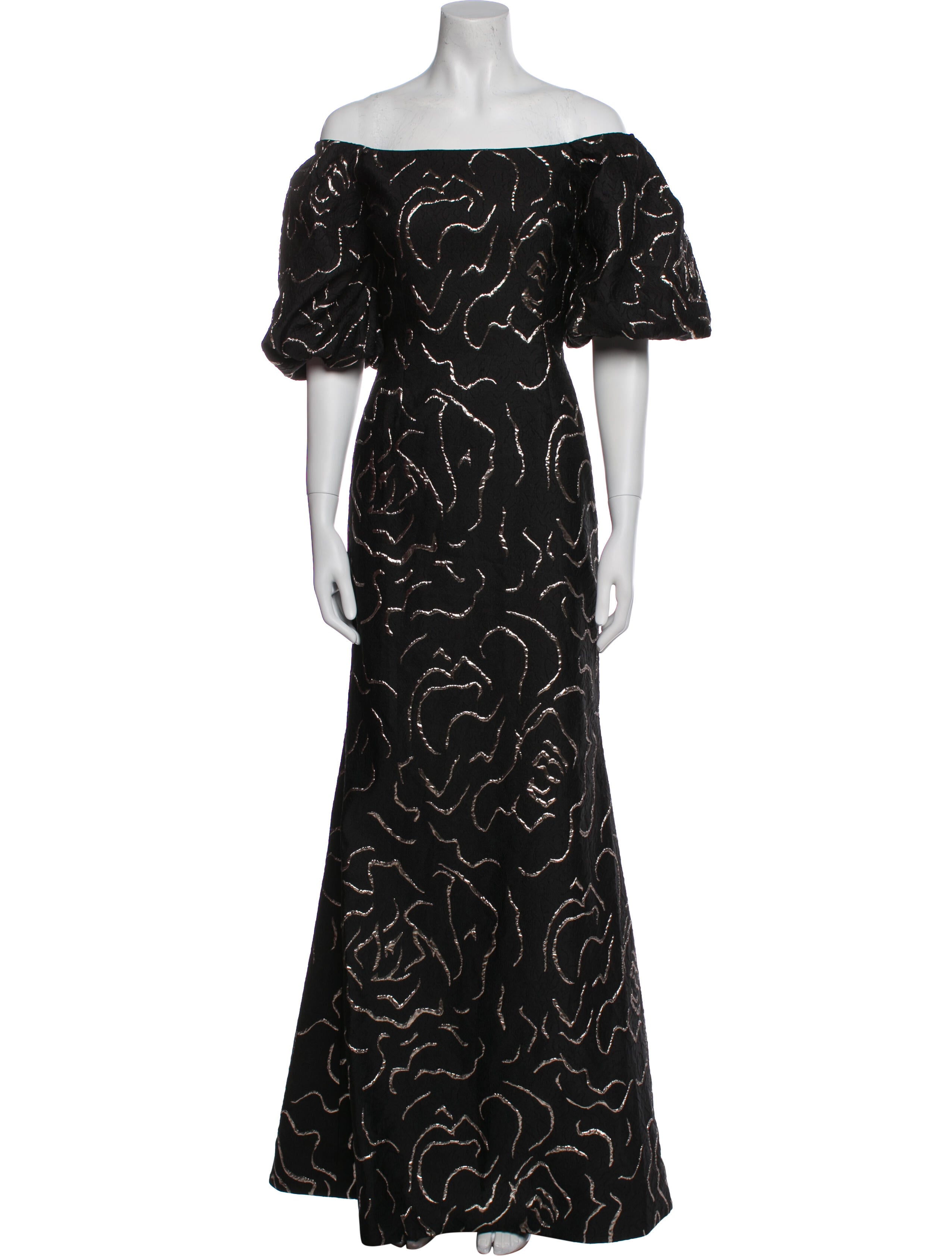 Teri Jon Printed Long Dress