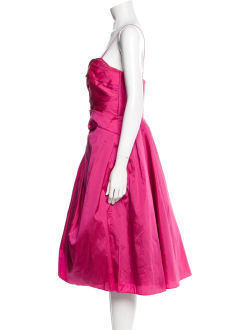 Teri Jon Square Neckline Midi Length Dress