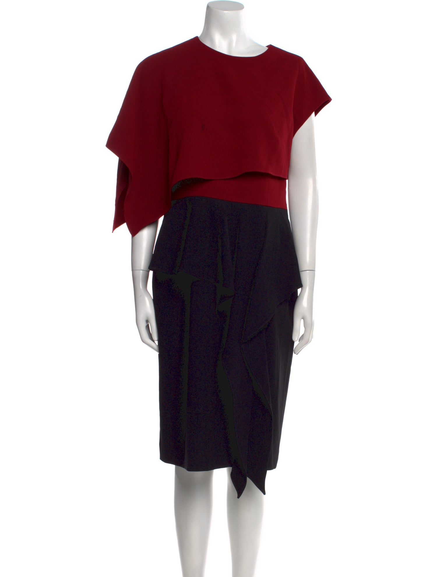 Teri Jon Colorblock Pattern Midi Length Dress