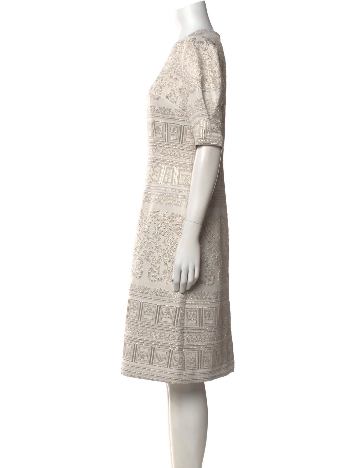 Teri Jon Printed Knee-Length Dress w/ Tags