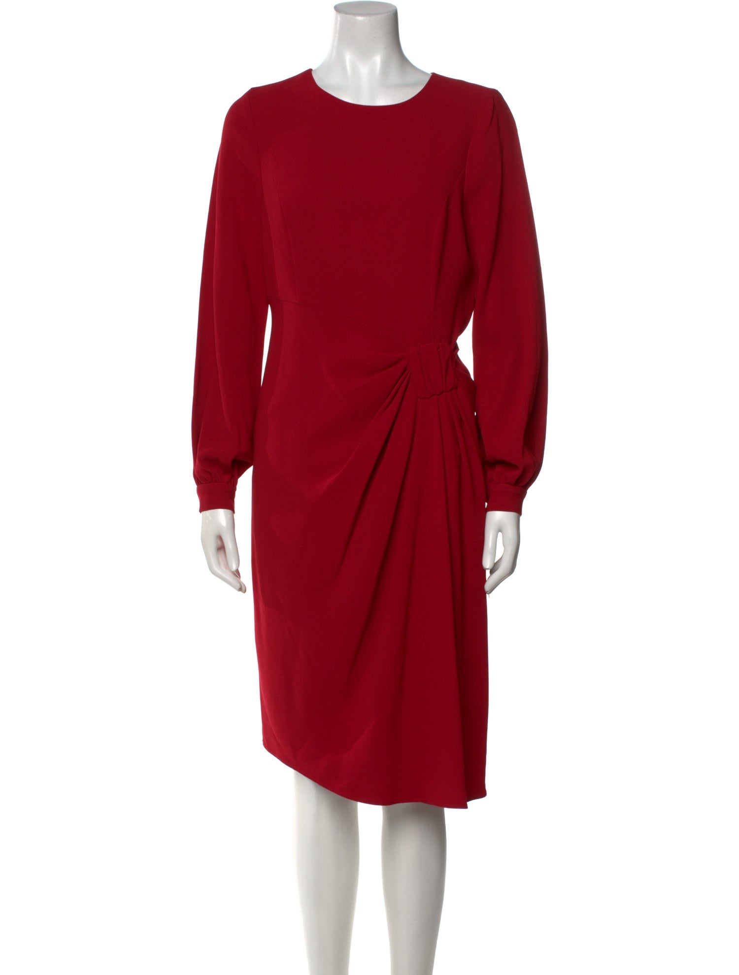 Teri Jon Crew Neck Midi Length Dress